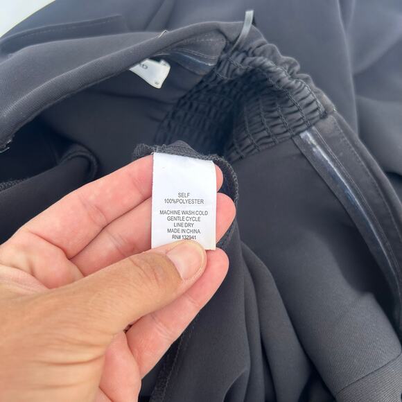 Amanda Uprichard Overlay Strapless Maxi Dress Black Gown Formal Long Medium - Picture 11 of 12